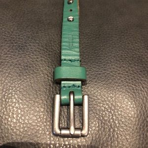 Fossil skinny turquoise belt with silver studs